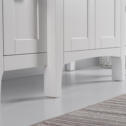 48" Single vanity white cabinet only
