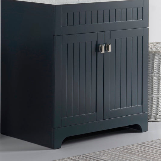 30" Single vanity dark gray cabinet only