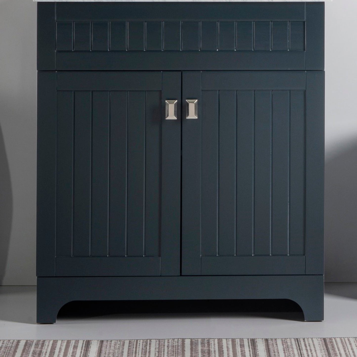 30" Single vanity dark gray cabinet only