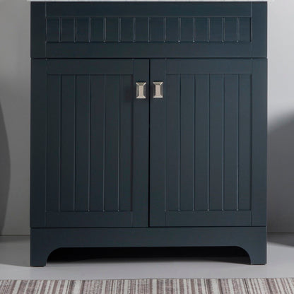 30" Single vanity dark gray cabinet only