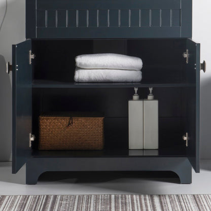 30" Single vanity dark gray cabinet only