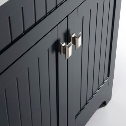 30" Single vanity dark gray cabinet only