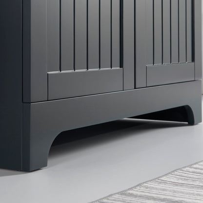 30" Single vanity dark gray cabinet only