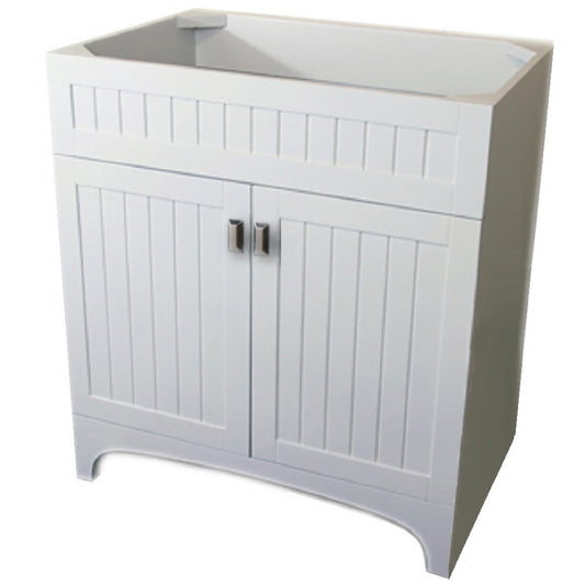 30" Single vanity white cabinet only