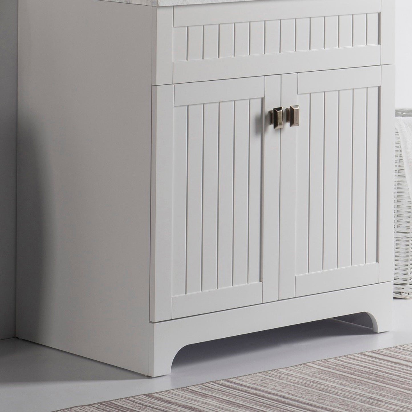 30" Single vanity white cabinet only