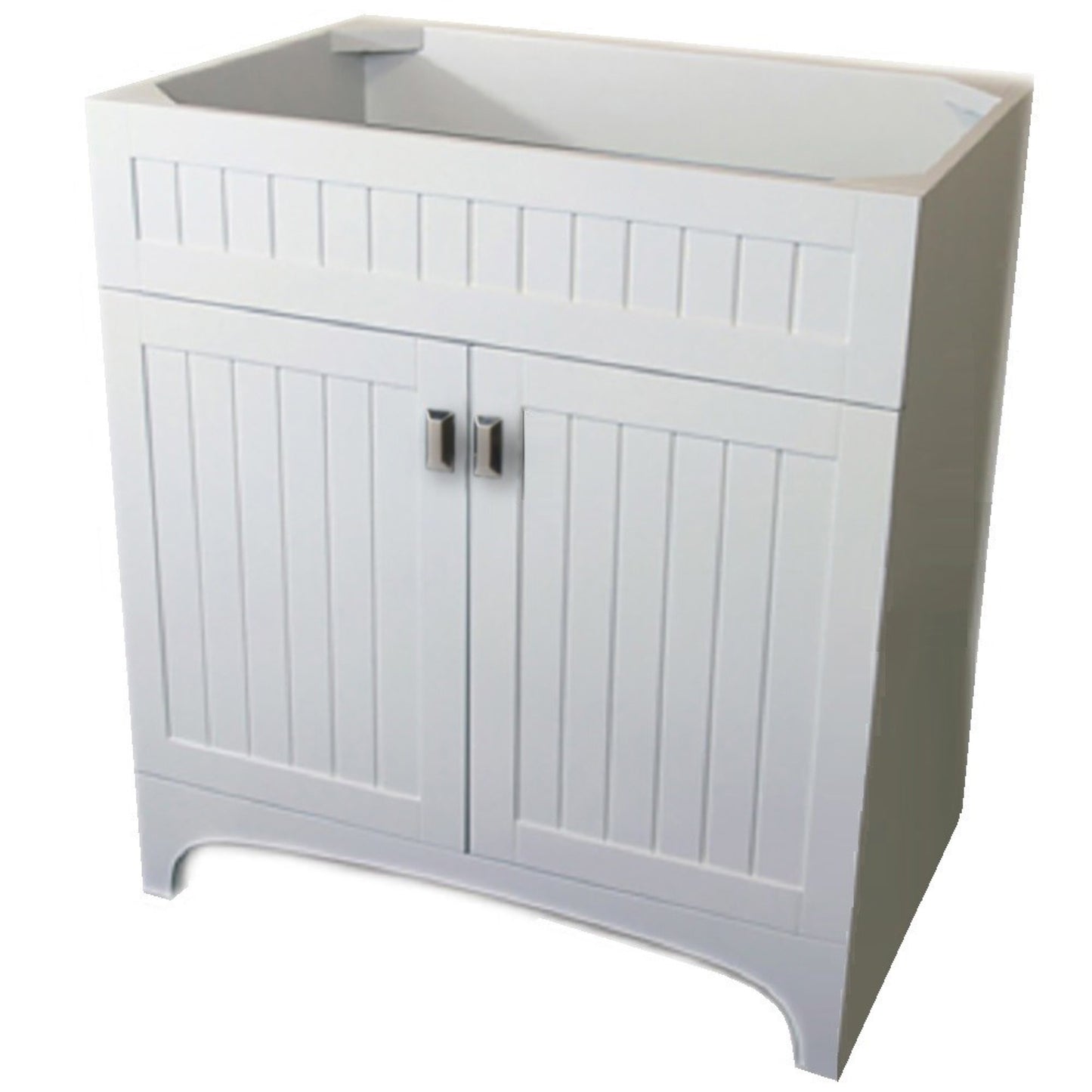 30" Single vanity white cabinet only