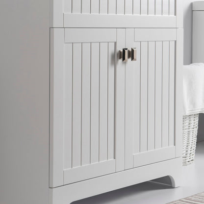 30" Single vanity white cabinet only