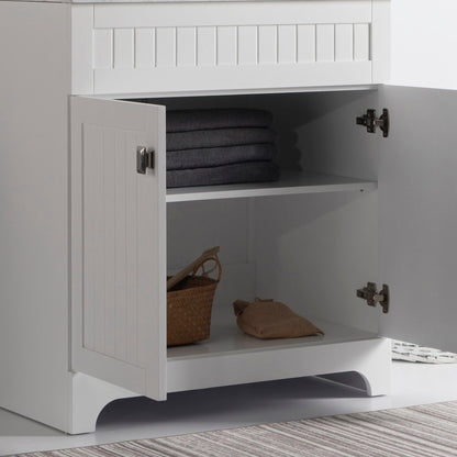 30" Single vanity white cabinet only