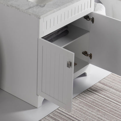 30" Single vanity white cabinet only