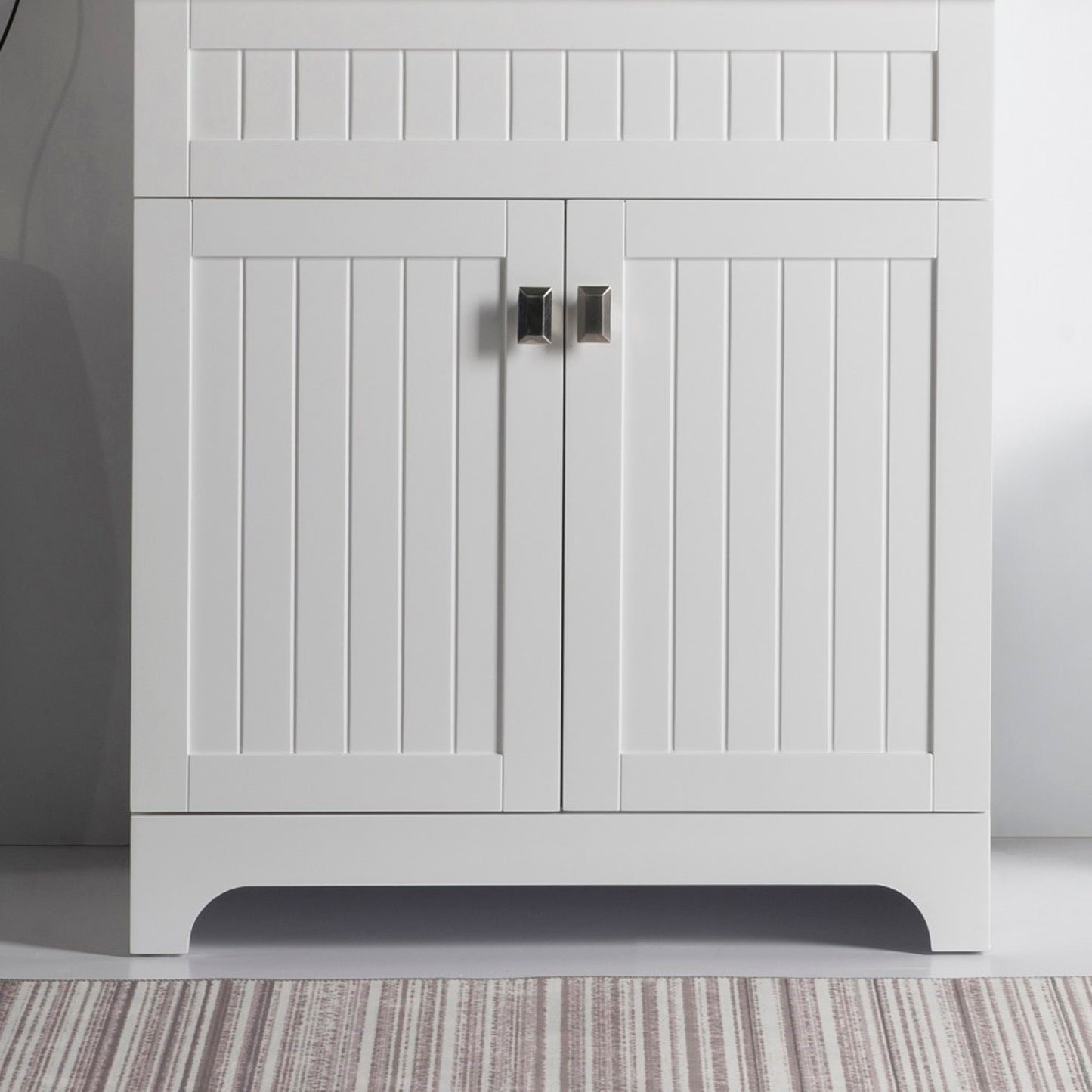 30" Single vanity white cabinet only
