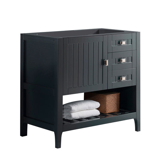 30" Single vanity dark gray cabinet only