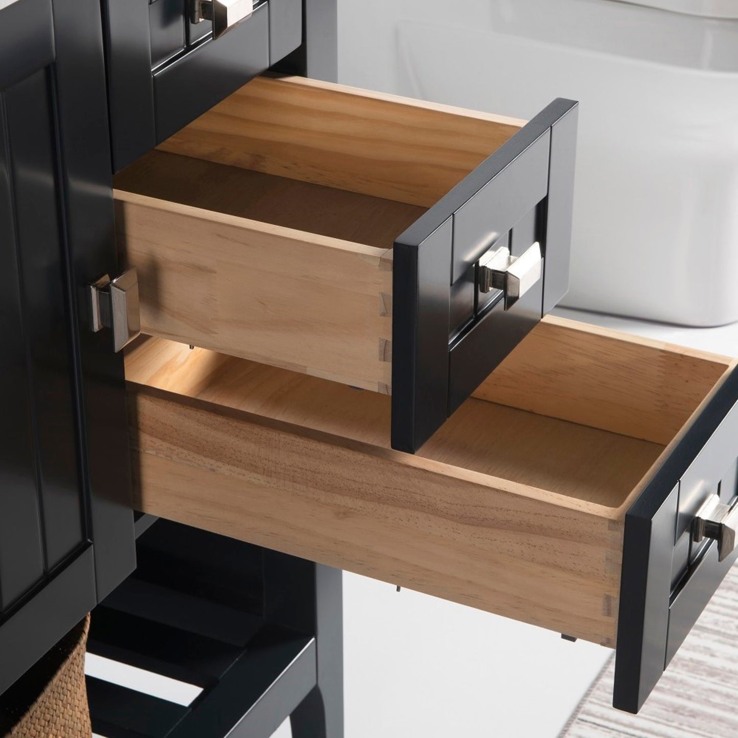 30" Single vanity dark gray cabinet only
