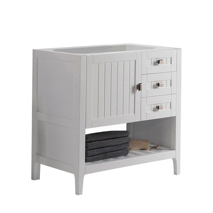 30" Single vanity white cabinet only
