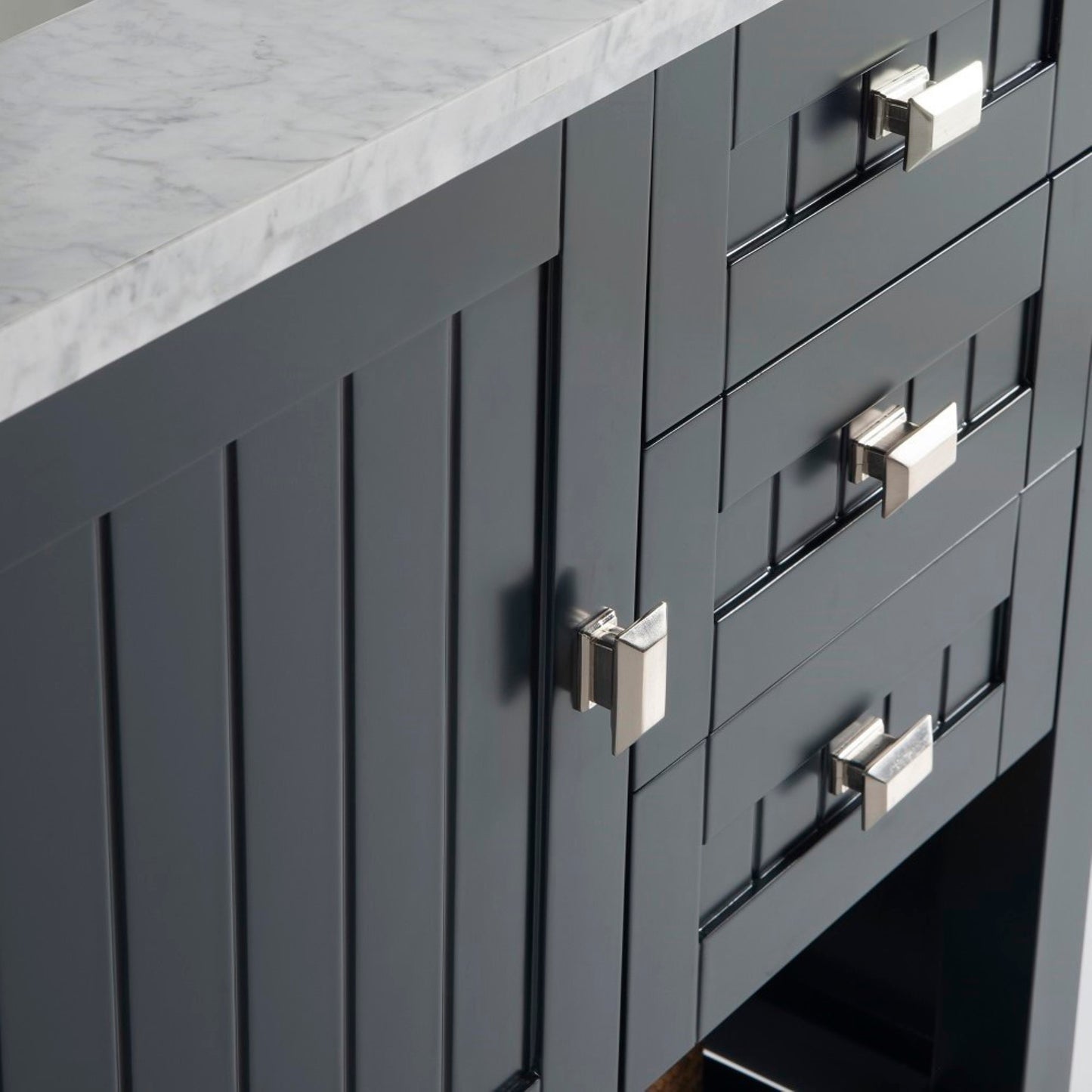 36" Double vanity dark gray cabinet only