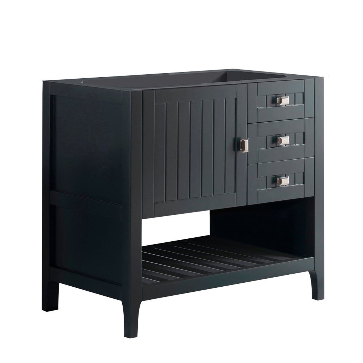36" Double vanity dark gray cabinet only