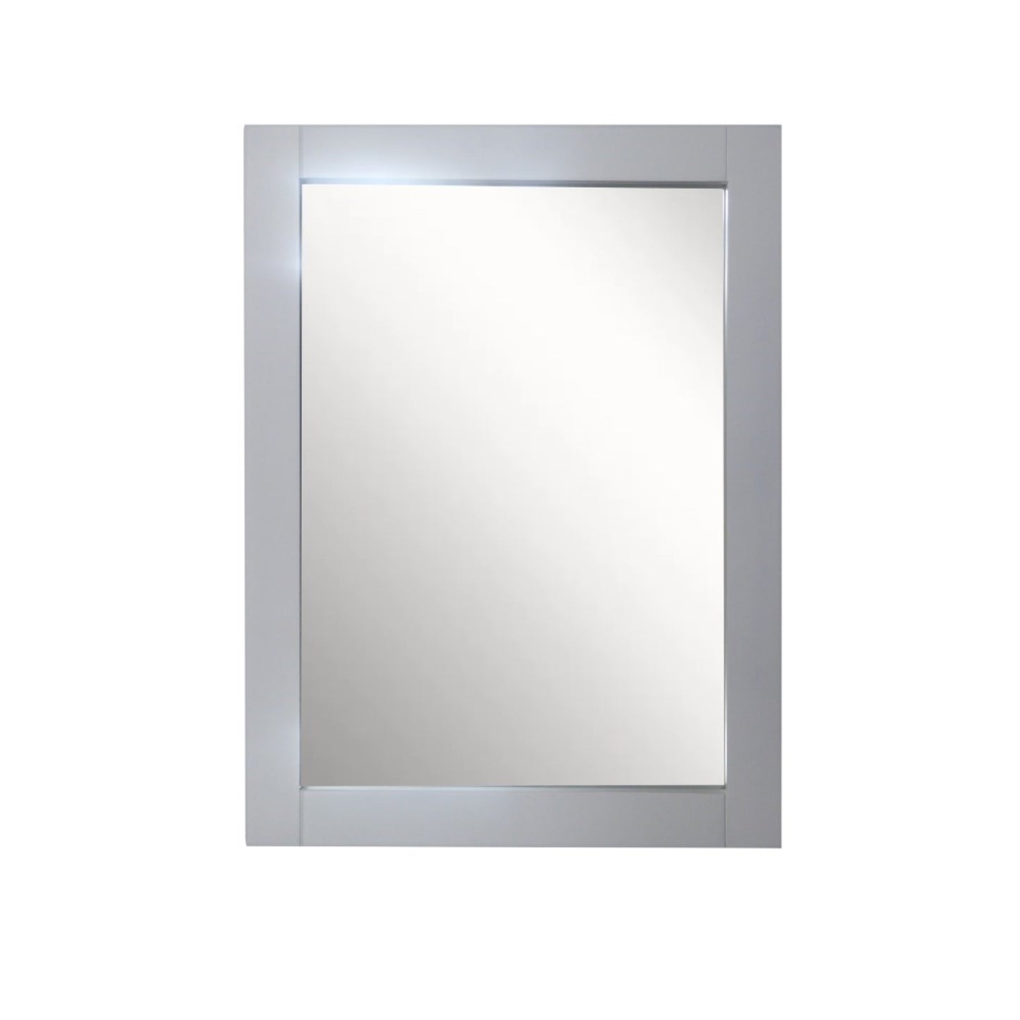 23" WOOD FRAME MIRROR IN L/GRAY