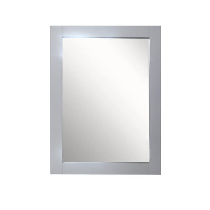 23" WOOD FRAME MIRROR IN L/GRAY