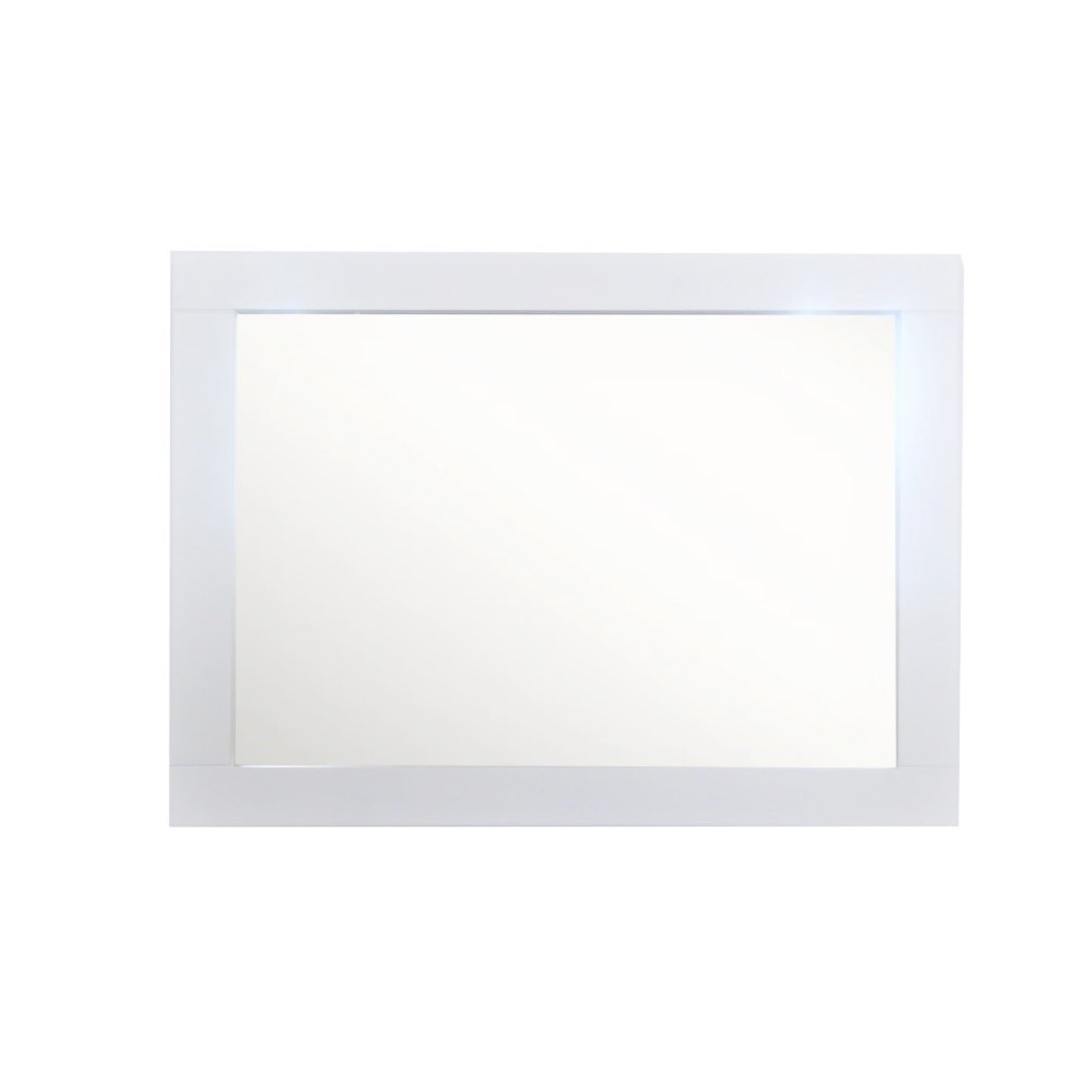 23" WOOD FRAME MIRROR IN WHITE
