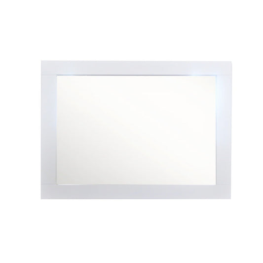 23" WOOD FRAME MIRROR IN WHITE