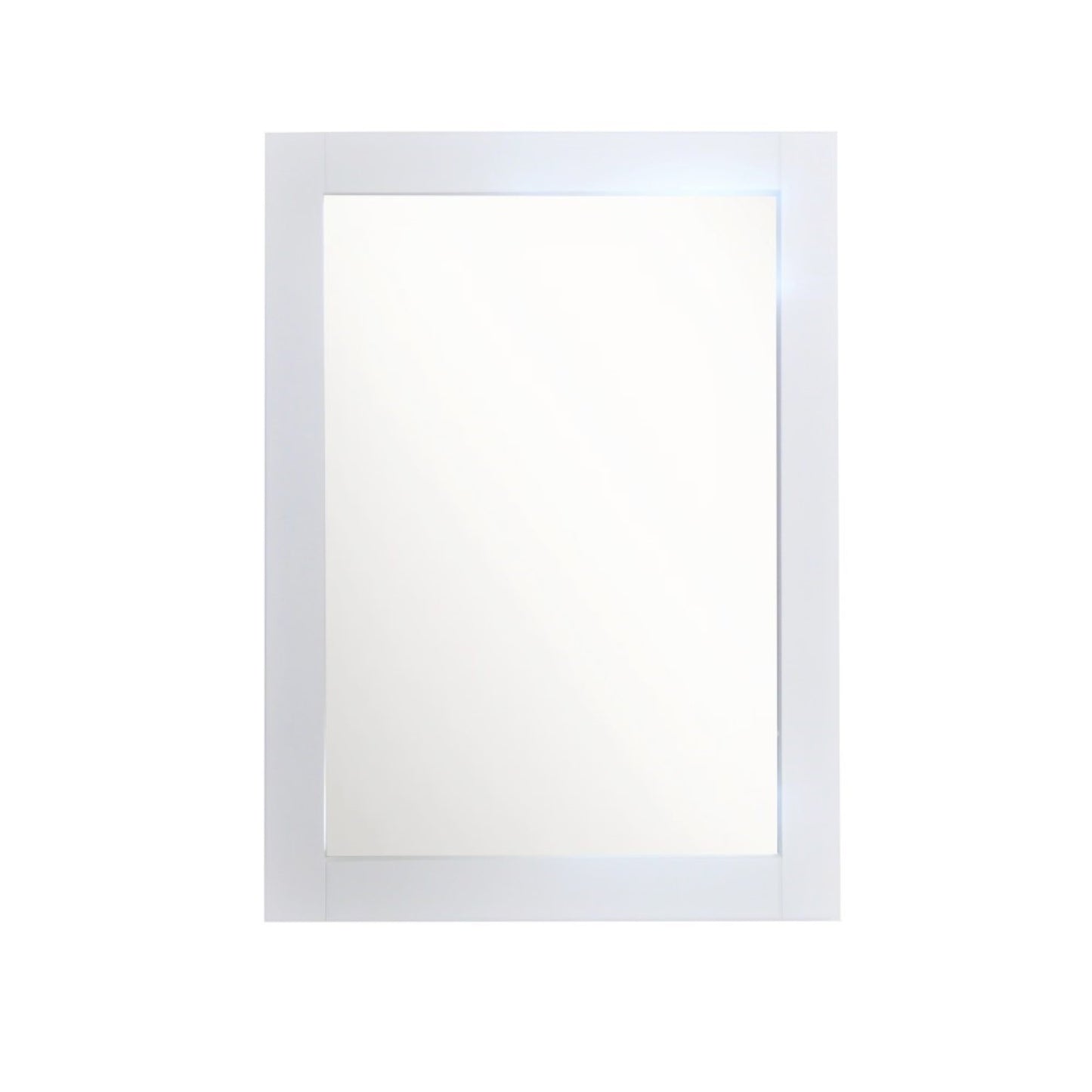 23" WOOD FRAME MIRROR IN WHITE