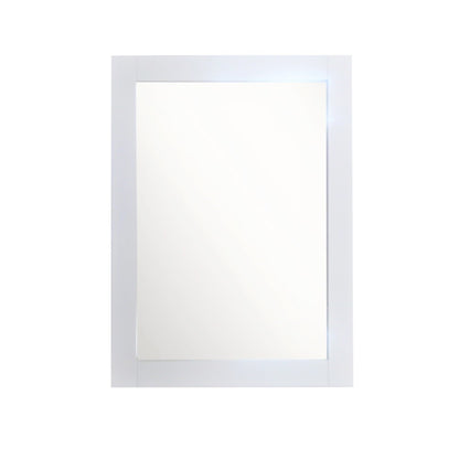 23" WOOD FRAME MIRROR IN WHITE