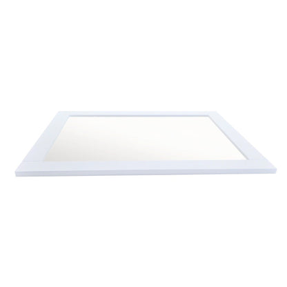 23" WOOD FRAME MIRROR IN WHITE
