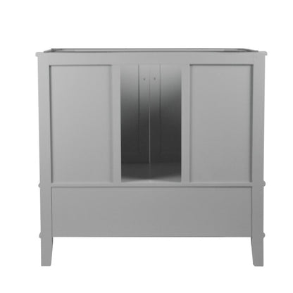 37" SINGLE VANITY IN L/GRAY WITH ENGINEERED STONE TOP