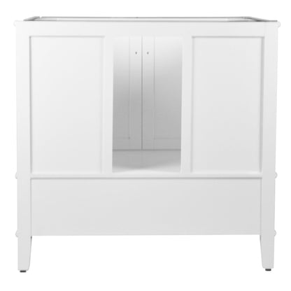 37" SINGLE VANITY IN WHITE WITH ENGINEERED STONE TOP