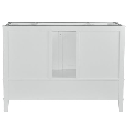 49" SINGLE VANITY IN WHITE WITH ENGINEERED STONE TOP