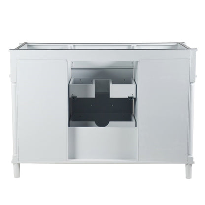 48" SINGLE VANITY IN WHITE WITH WHITE CARRRA MARBLE TOP
