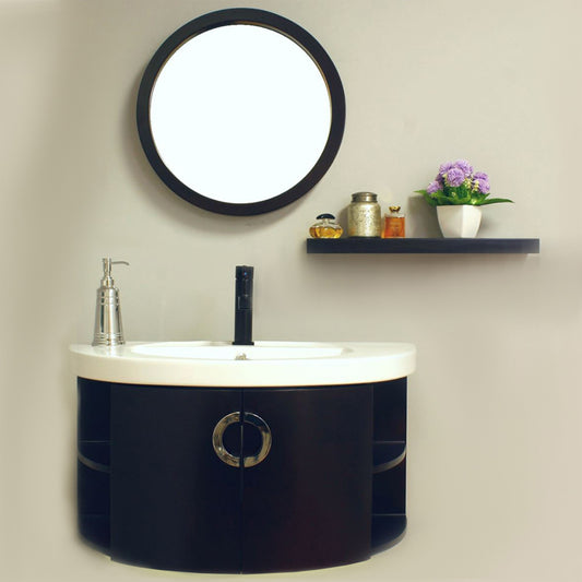 34" Single vanity wood espresso