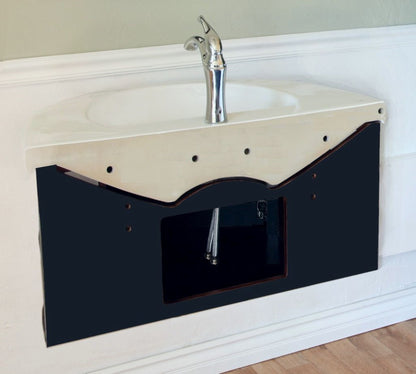 34" Single vanity wood espresso