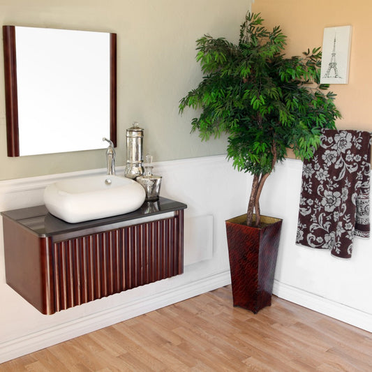 32.5" Single sink vanity Wood walnut