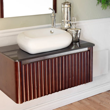 32.5" Single sink vanity Wood walnut