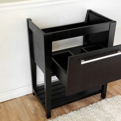 27.5" Single sink vanity Wood black