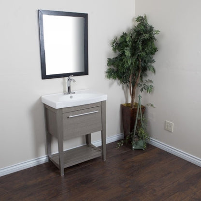27.5" Single sink vanity Wood Gray