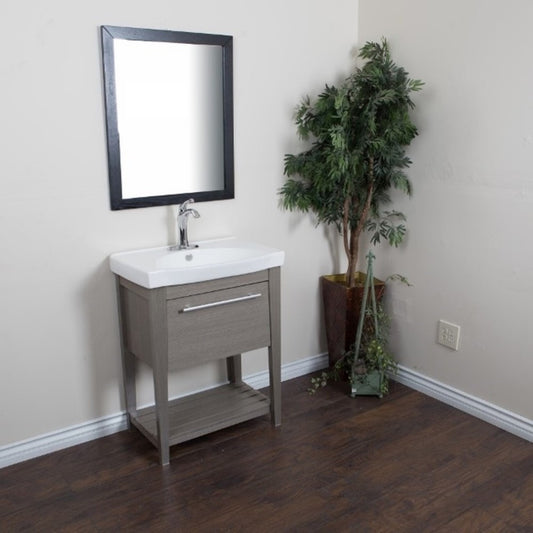 27.5" Single sink vanity Wood Gray