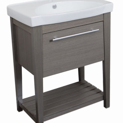 27.5" Single sink vanity Wood Gray