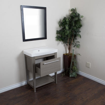 27.5" Single sink vanity Wood Gray