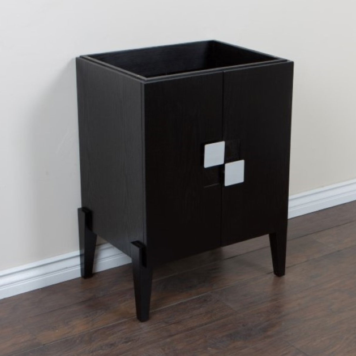 25" Single sink vanity Wood Black