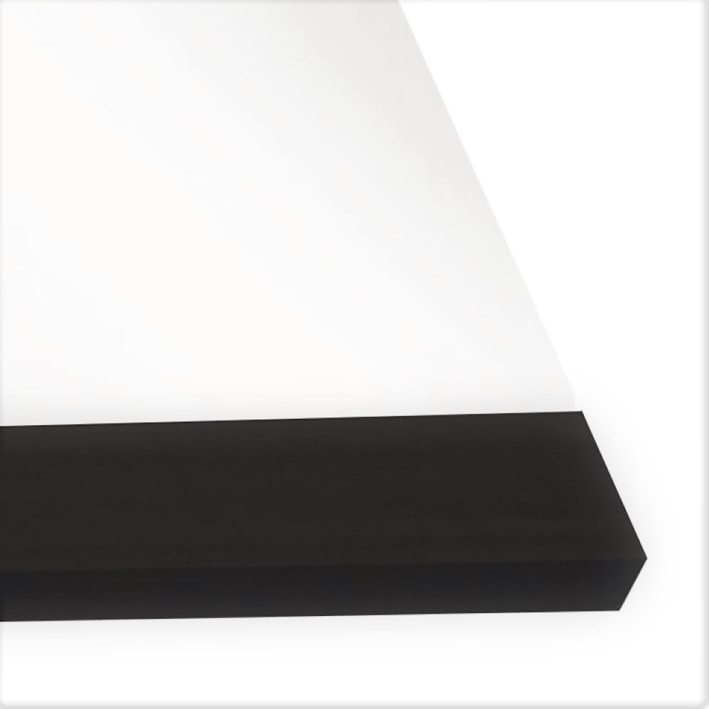 37.4" Mirror Black wood