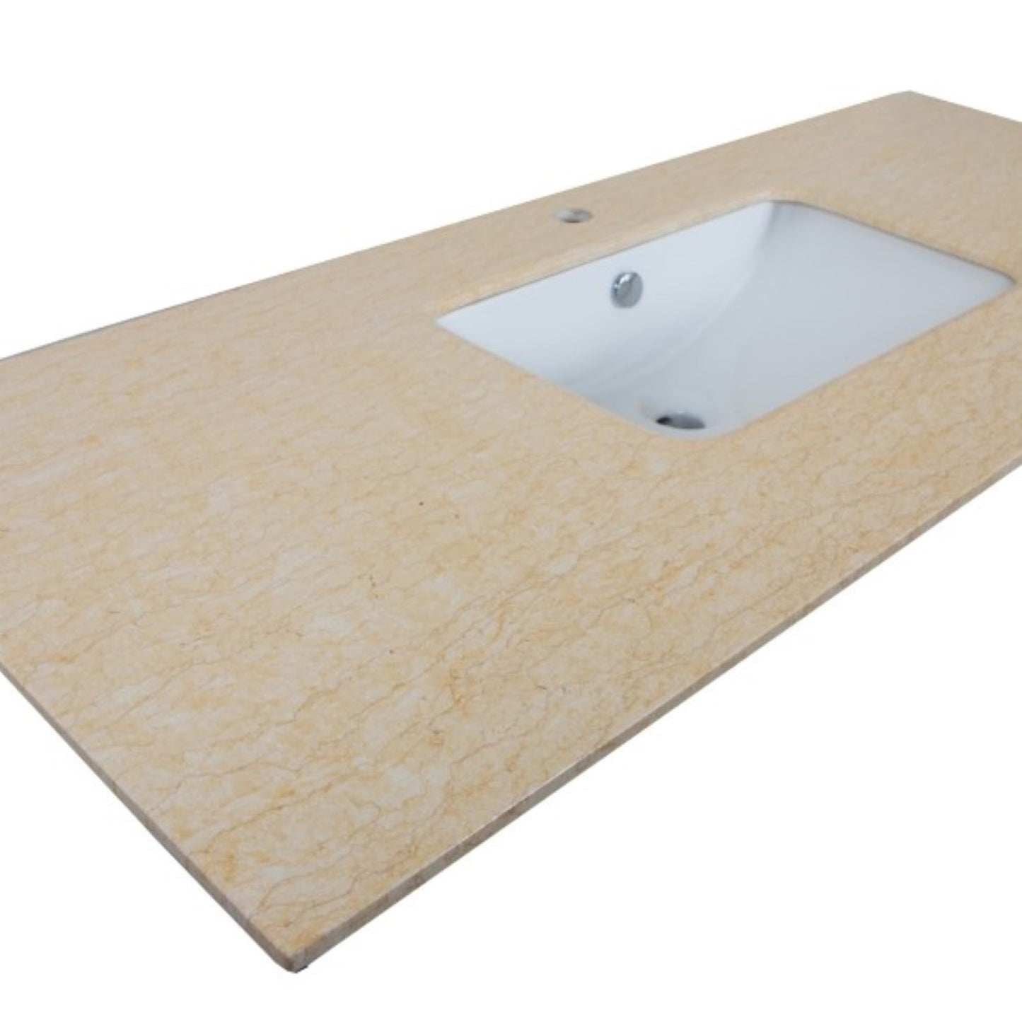 55.3" Single sink vanity Black Cream Marble
