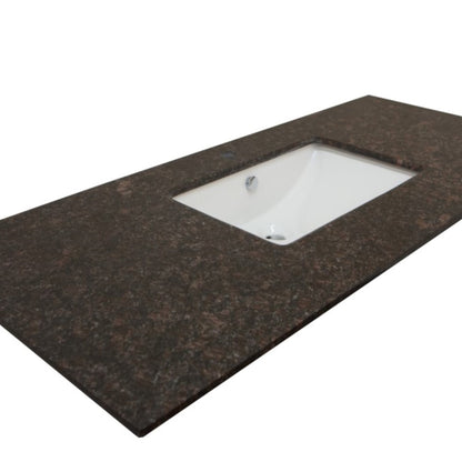 55.3" Single sink vanity Black Tan Brown