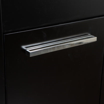 55.3" Single sink vanity Black Tan Brown