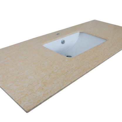 55.3" Single sink vanity Gray Cream Marble
