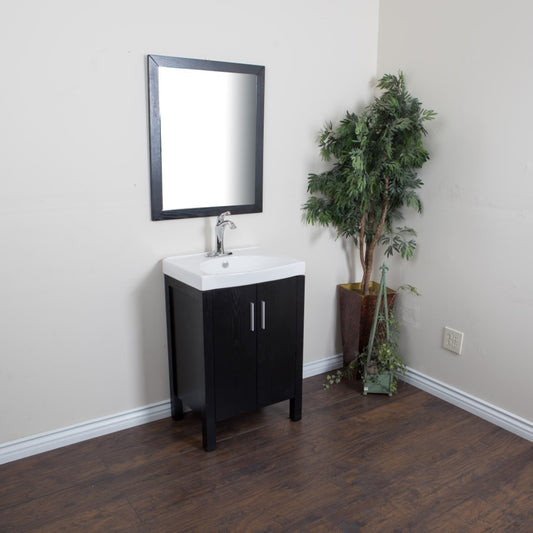 23.8" Single sink vanity Black