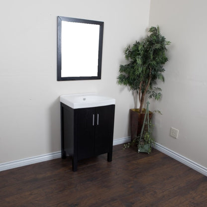 23.8" Single sink vanity Black