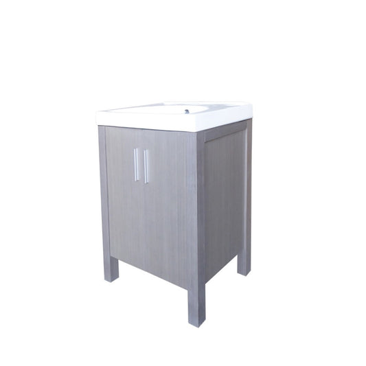 23.8" Single sink vanity Gray
