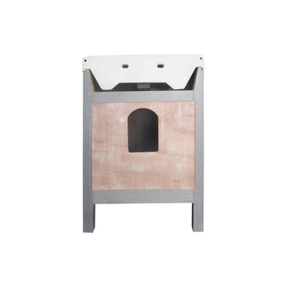 23.8" Single sink vanity Gray