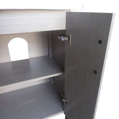 23.8" Single sink vanity Gray